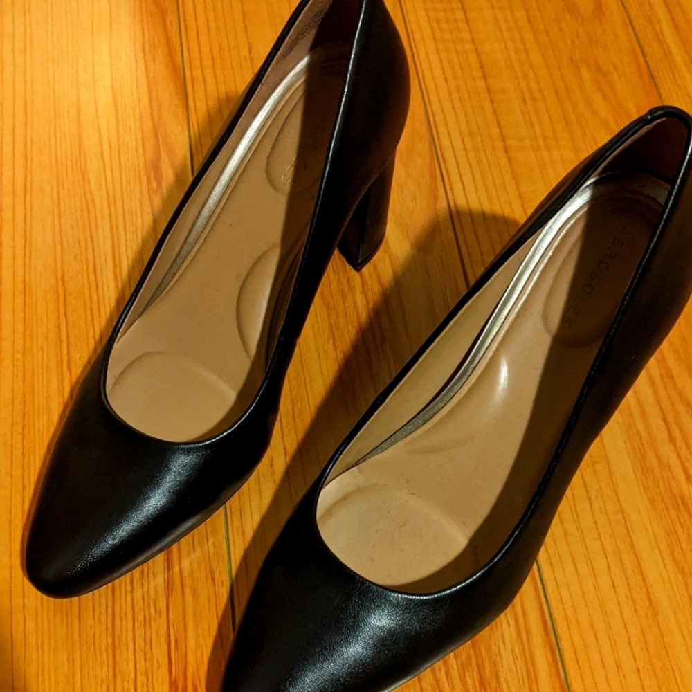 Simple black high heels